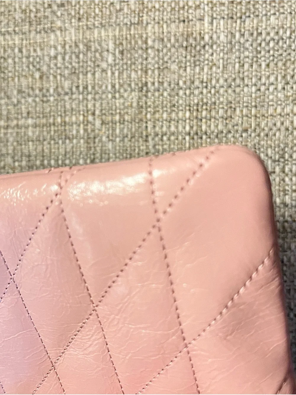NWT Coach Pink Quilted Glazed Leather Wristlet Clutch with Gold Logo - Picture 6 of 9